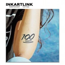 INKARTLINK 5*8cm 6 cái/bộ Nhỏ bé Thiết kế Bách thảo tập Nước ép Hình xăm dán tạm thời , Ảo thuật Hình xăm , 15 Ngày Hoặc Bán vĩnh viễn , Lâu dài 1-2 - màu đen - Xem 5