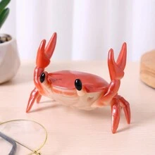 1pc Home Decorative Lifting Crab Shaped Multi-Functional Phone Holder, Pen Holder And Creative Gift For Binge-Watching - Red - View 1