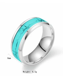 1pc Fashionable And Personalized Ring, Heart-Shaped Glow-In-The-Dark Heartbeat Ring, Couple Ring, Popular Glowing Hand Jewelry Ring For Party And Nightclub, Cool Accessory For Gathering, Business And Casual Style Index Finger Ring, Romantic Titanium Steel Ring For Campus, Festival Birthday Gift Valentines,Mom,Mother,Mother's Day,Gift - Luminous Ring - View 7