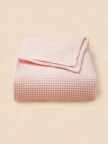 格紋純色嬰兒紮包被 - 淺粉色 - 查看 2