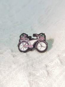 1枚復古自行車＆花朵造型胸針,適用於衣服、包包、帽子等 - 彩色 - 查看 2