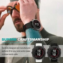 快速適配22 毫米26 毫米矽膠錶帶適用於garmin Fenix 7 Pro / Fenix 7x / Fenix 6x / Fenix 5x / Instinct 2x /descent Mk1/2/2i,柔軟運動雙色防水腕帶適用於garmin Enduro 2,epix Pro 51mm,tactix 7 Pro ,先行者965/955/945,quatix 7,quatix 6,quatix 5,descent G1,fenix 7,fenix 6,fenix 5,instinct1/2,approach S60/62 - 黑紅 - 查看 10