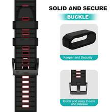 快速適配22 毫米26 毫米矽膠錶帶適用於garmin Fenix 7 Pro / Fenix 7x / Fenix 6x / Fenix 5x / Instinct 2x /descent Mk1/2/2i,柔軟運動雙色防水腕帶適用於garmin Enduro 2,epix Pro 51mm,tactix 7 Pro ,先行者965/955/945,quatix 7,quatix 6,quatix 5,descent G1,fenix 7,fenix 6,fenix 5,instinct1/2,approach S60/62 - 黑紅 - 查看 8