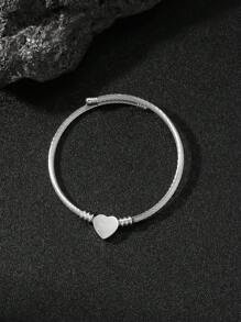 1 Pc Minimal Wind Love 26 Letters Men'S Bracelet Suitable - Silver - View 3
