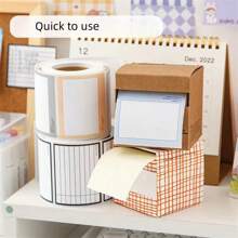 1pc Pull-Out Full Adhesive Sticky Note Pad For Students With Highly Attractive Creativity For Writing, Modification, And Correction - Dark Style - View 4