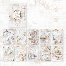 30 Sheets/Package Floral Pattern Texture Material Book, Scrapbook Collage Diy Decoration Background Papers, Personalized Cutting Album Material, Creative School Stationery - White - View 9