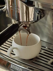 CMYD Studio 350ml火山石陶瓷咖啡杯碟純白釉簡約馬克杯咖啡館家庭辦公下午茶杯碟 - 白色 - 查看 5