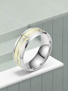 1pc Fashionable And Personalized Ring, Heart-Shaped Glow-In-The-Dark Heartbeat Ring, Couple Ring, Popular Glowing Hand Jewelry Ring For Party And Nightclub, Cool Accessory For Gathering, Business And Casual Style Index Finger Ring, Romantic Titanium Steel Ring For Campus, Festival Birthday Gift Valentines,Mom,Mother,Mother's Day,Gift - Luminous Ring - View 10