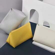 1個實色防水旅行化妝包,大容量化妝包 - 黃色 - 查看 5