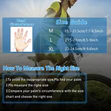 1 雙戶外登山手套,防水防風自行車手套戶外登山滑雪耐磨觸控手套 - 軍綠色 - 查看 2