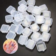 Cenbee 48 Pcs Clear Small Plastic Storage Containers Anti Oxidation Transparent Jewelry Holder For Item Craft, Beads, Pills, Ear Studs, Necklaces,Rings, Case (1.37 X 1.37 0.7 Inches) - Clear - View 1