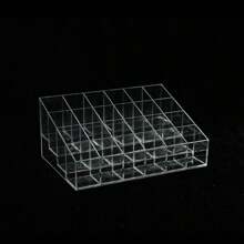 1個24格口紅收納盒唇彩架,化妝收納亞克力展示架,防塵透明桌面化妝品指甲油收納架,多功能收納架 - 無色 - 查看 4