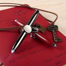 Fidget Gyro Pen With LED Light To Stress Reducer Thinking Ballpoint Pen Gift Pen Anti Stress Anxiety - Black - View 8