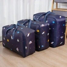 1pc Large Capacity Oxford Clothes Storage Bag, Lightweight Moving Zipper Handbag, Quilts Organizer  Decorations   Autumn Decor Festival Decor Room Decor Home Decor Fall Decor Bedroom Decor - Space Rocket - View 6