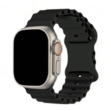 Ocean 表带兼容 表带 Ultra 49 毫米 45 毫米 44 毫米 40 毫米 41 毫米 42 毫米 38 毫米 40 44 硅胶表带系列 7 6 Se 8 9，黑色 - 黑色 - 查看 1