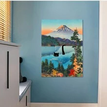 Wooden Style Living Room Wall Art, Japanese Ukiyo-E Prints, Canvas Wall Art For Japanese Cuisine Restaurants, Hotel, Izakaya, No Frame - Multicolor - View 9