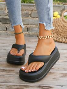 Women's Eva Foam Platform Flip Flops - Black - View 3