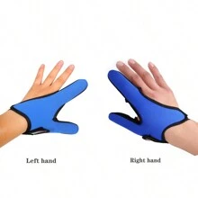 釣魚手套2個手指保護器透氣防滑防割釣魚手套鯉魚戶外釣魚用具配件用品 - 藍色 - 查看 2