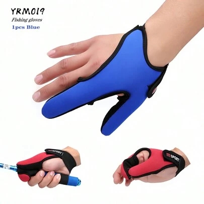 釣魚手套2個手指保護器透氣防滑防割釣魚手套鯉魚戶外釣魚用具配件用品