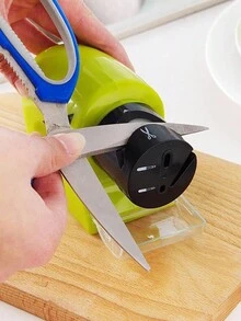 1個多功能電動刀具磨刀器,適用於廚房,可以磨快水果刀和螺絲刀,磨刀機 - 綠色 - 查看 2