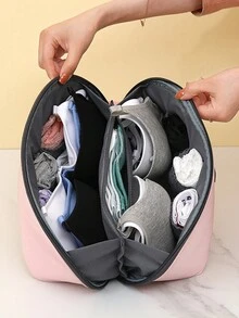 1入組內衣收納袋，旅行收納盒，化妝品收納袋，化妝品盒子 - 粉色 - 查看 5