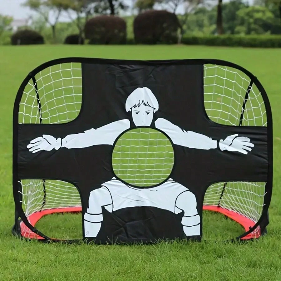 Soccer Training Equipment Football Goal Shooting & Scoring Practice - Black - View 1