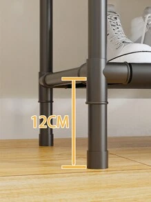 1入新款自立式衣架,攜帶方便的簡易衣架,適用於臥室、室內房間、晾衣架 - 黑色 - 查看 3