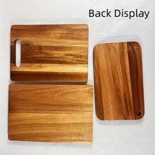 可重複使用的木製砧板 - 家庭廚房和戶外活動的完美選擇！ - 黃色 - 查看 2