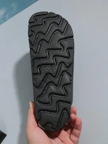 新款女士高跟和平底漆皮拖鞋,耐用且防滑,適用於室內和室外 - 黑色 - 查看 6