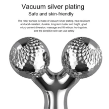 太陽能供電3D臉臂腿腰下巴提拉美容儀器，增強身體，便攜舒適多功能日常滾輪按摩工具，美容儀器，日常家庭使用 - 銀色 - 查看 4