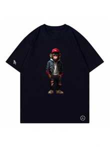 Men T-Shirts - 黑色 - 查看 2