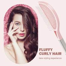 Tennis Racket Shaped Volumizing Comb For High Crown Hairstyles, Ladies' Inflatable Massage Comb With Bones For Long Hair - White - View 8