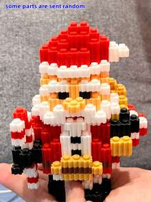 1入組聖誕雪人模型迷你積木,創意聖誕老人裝飾,有趣的桌面拼圖節日裝飾,適用於家庭/辦公室,適合作為聖誕節朋友和戀人的禮物 - 彩色 - 查看 2