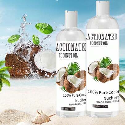 純的椰子油-放鬆按摩產品油,液體油適用於精油-皮膚,唇部,身體&頭髮油保濕霜&