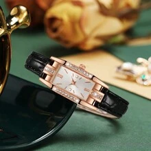 YILEIQI Reloj De Lujo Para Mujer Con Diamantes Y Diseño De Cielo Estrellado Cuadrado
