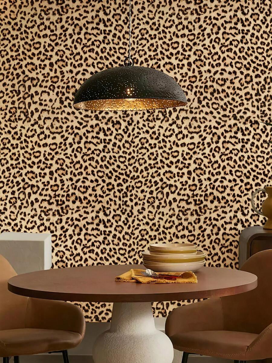 118.11*17.32 吋時尚即剝即貼臥室壁紙,diy 裝飾家具防水自黏牆紙,現代裝飾豹紋壁紙豪華