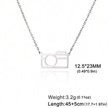 1 件女士不銹鋼相機吊墜項鍊,攝影師捕捉珍貴瞬間的禮物,家庭禮物 - 時尚系列 - 查看 11