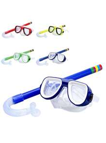 Diving Kit Snorkel Goggles Pool Bath Beach Swimming - Đỏ - Xem 3