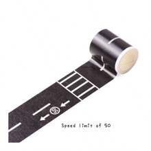 Pegatina De Tráfico De Carretera Y Pista Diy, 4.8cm X 5m - Negro - Ver 7