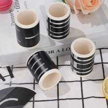 Pegatina De Tráfico De Carretera Y Pista Diy, 4.8cm X 5m - Negro - Ver 5