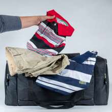 Mala de Bordo Multifuncional Impermeável - Bolsa de Academia e Viagem - Preto - Visão 7