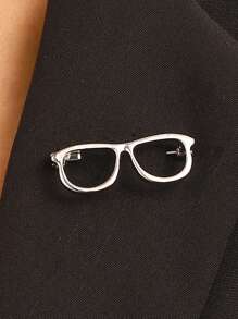 1 件创意简约眼镜风格胸针，女士晚会时尚配饰 - 眼鏡 - 查看 1