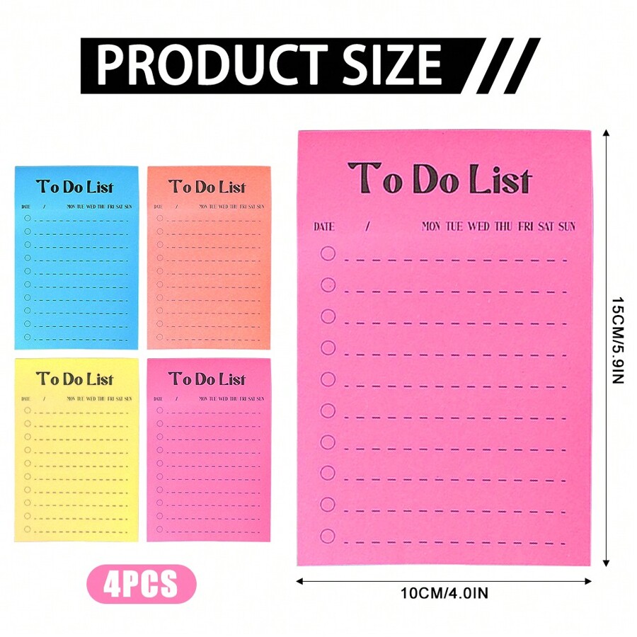 4 packs to do list lined sticky notes 4 bright colors self stick notes