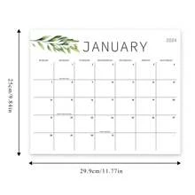 1 Pieza Calendario De Pared 2024 De Doble Encuadernación De Bobina En El Libro De Planificadores, Calendarios 2024 Planificador Mensual 2024 - Blanco - Ver 5