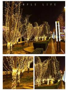 1 件浪漫天空星星燈串 1m/6m/10mm/10led/40led/80led/usd/電池防水仙女燈串,適合臥室、花園、派對、室內和室外裝飾,驚喜燈串用於行李箱裝飾 - 暖色 - 查看 5