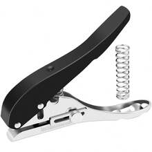 Single Hole Punch 3/8inch Heavy Duty Hole Puncher Portable Paper Punch Handheld Long Hole Punch Metal Hole Punch Tool For Paper Cards Plastic Cardboard - Black - View 8