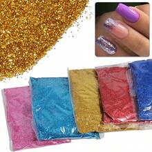 ART LALIC 100 Grams Silver Bulk Packs Extra Fine Glitter, For Nail Art Festival Body Art , Glitter Dust Laser Powder - Silver - View 2