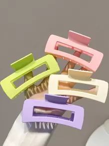 1-4 chiếc Vuốt tóc bằng nhựa nhẹ hình vuông cao cấp phong cách tối giản dành cho nữ, phụ kiện thời trang hàng ngày để tắm và các hoạt động ngoài trời thông thường - Nhiều màu - Xem 2
