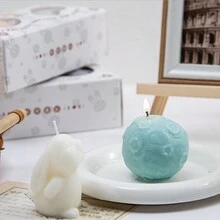 2 件裝藍月兔香氛蠟燭組創意手工蠟燭禮盒,家居裝飾 - 彩色 - 查看 2