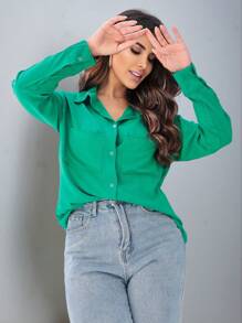 Women Blouses - màu xanh lá - Xem 11